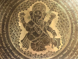 18.5 In Sound Bowls with Ganesh Carving, Mallet & Cushion, Tibetan Singing Gong Healing Bowl for Chakra, Yoga and Meditation, Sound Therapy - FWOSI