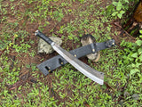 18 Inch Hand-Forged Jungle Machete | Decorative Collectible with Leather Sheath - FWOSI