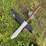 18 Inch Viking Spear - Hand Forged Carbon Steel Throwing Razor Machete - FWOSI
