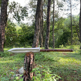 18 Inch Viking Spear - Hand Forged Carbon Steel Throwing Razor Machete - FWOSI