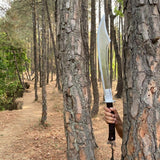 19.5 Inch Hand forged Machete | Survival Tool |Truck Leaf Spring | Full Tang Knife | Balance water tempered - FWOSI
