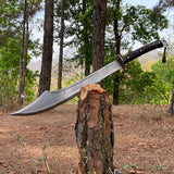 19.5 Inch Hand forged Machete | Survival Tool |Truck Leaf Spring | Full Tang Knife | Balance water tempered - FWOSI