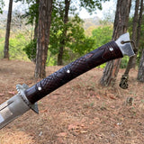 19.5 Inch Hand forged Machete | Survival Tool |Truck Leaf Spring | Full Tang Knife | Balance water tempered - FWOSI