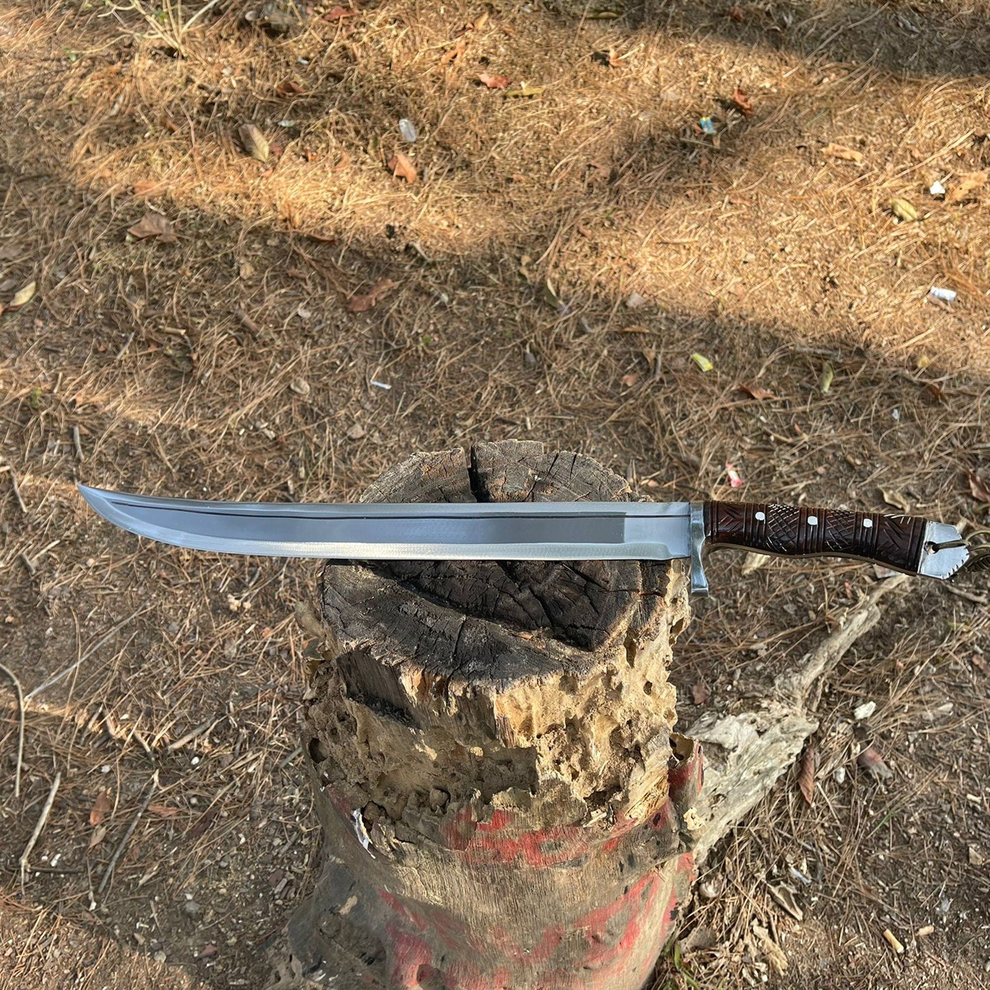 19 Inch Sword Machete Replica - Hand-Forged Unique Decorative Collectible Display Piece - FWOSI