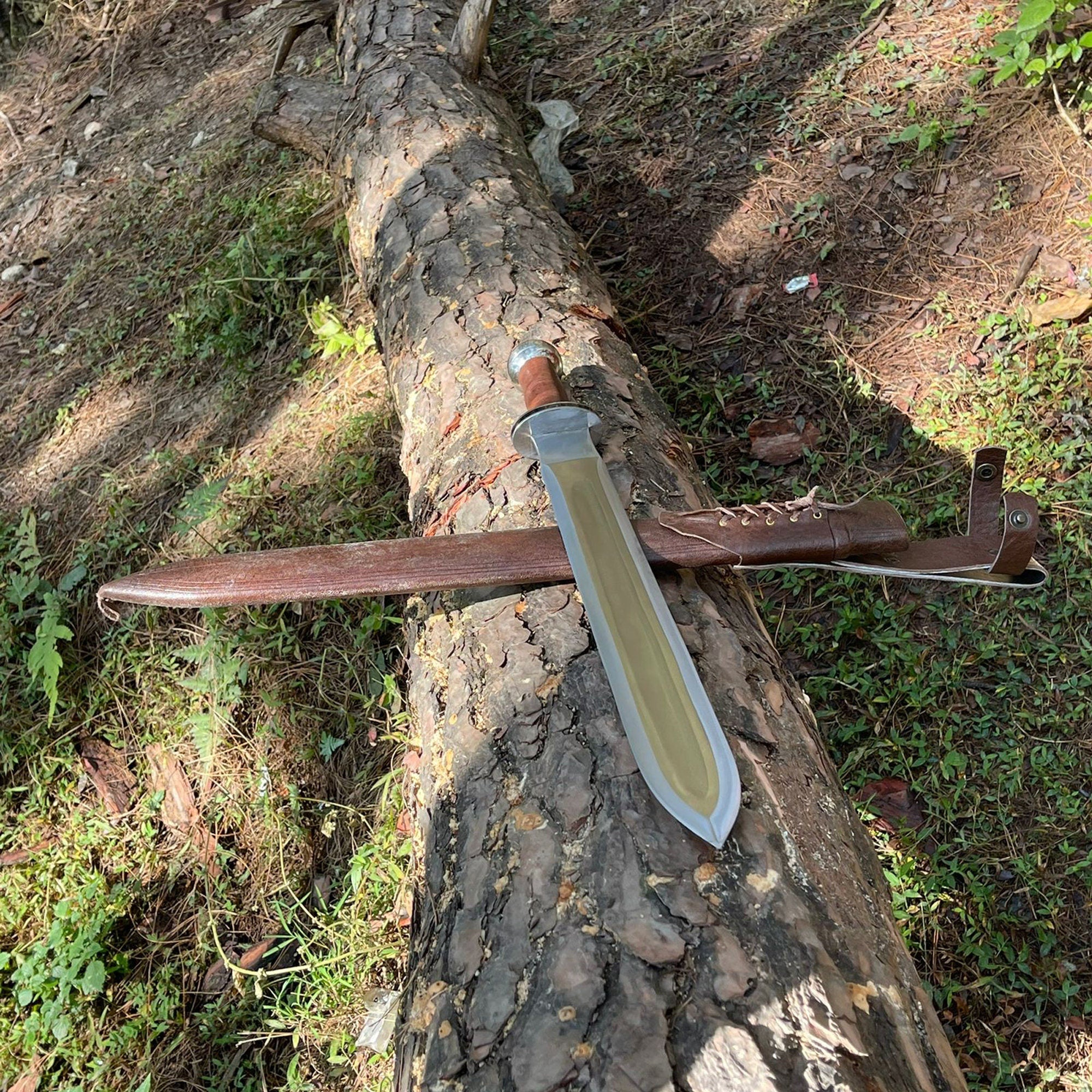 20-Inch Hand-Forged Viking Sword Collectible - Authentic Historical Decor Piece - FWOSI