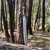 20-Inch Hand-Forged Viking Sword Collectible - Authentic Historical Decor Piece - FWOSI