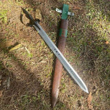 20-Inch Hand-Forged Viking Sword | Decorative Collectible with Rosewood Handle - FWOSI