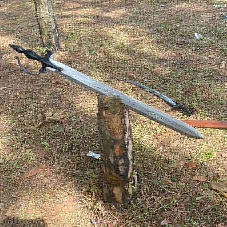 20-Inch Hand-Forged Viking Sword | Decorative Collectible with Rosewood Handle - FWOSI