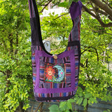 Sun Moon Print Crossbody Bag