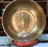 21 Inch Tibetan Singing Bowl with Mallet & Cushion | Mindfulness Bell Sound Bowl for Yoga, Healing, and Meditation - FWOSI