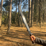 23 Inch Hand-Forged Machete with Rosewood Handle | Unique Decorative Collectible - FWOSI