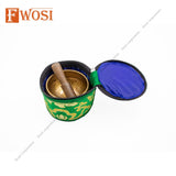 3.5 Inch Full Moon Tibetan Singing Bowl Mallet & Cushion | Antique Yoga Meditation Sound Bowl | Chakra Healing Bowl | Self-Care Gift - FWOSI