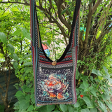 Art Print Cotton Crossbody Bag - FWOSI