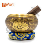 4.5 Inch Om Mantra Tibetan Singing Bowl Mallet | Antique Meditation Ring Healing Sound Bowl | Copper Bowl | Offering Bowl | Mindfulness Gift - FWOSI