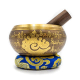 4.5 Inch Om Mantra Tibetan Singing Bowl Mallet | Antique Meditation Ring Healing Sound Bowl | Copper Bowl | Offering Bowl | Mindfulness Gift - FWOSI