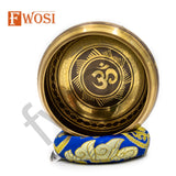 4.5 Inch Om Mantra Tibetan Singing Bowl Mallet | Antique Meditation Ring Healing Sound Bowl | Copper Bowl | Offering Bowl | Mindfulness Gift - FWOSI