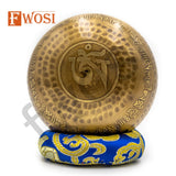 4 Inch Mantra Engraving Tibetan Singing Bowl Mallet | Antique Meditation Ring Healing Sound Bowl | Offering Bowl | Mindfulness Gift - FWOSI