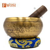 4 Inch Mantra Engraving Tibetan Singing Bowl Mallet | Antique Meditation Ring Healing Sound Bowl | Offering Bowl | Mindfulness Gift - FWOSI