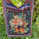 Art Print Cotton Shoulder Bag - FWOSI