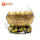 5 In Yin and Yang Tai Chi Buddha Eye Tibetan Singing Bowl with Mallet & Cushion, Offering Bowl for Healing, Spirituality, Meditation, Yoga - FWOSI