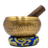 5 Inch Mantra Engraving Tibetan Singing Bowl Mallet | Antique Meditation Ring Healing Sound Bowl | Offering Bowl | Mindfulness Gift - FWOSI