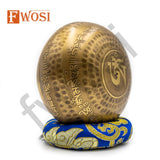 5 Inch Mantra Engraving Tibetan Singing Bowl Mallet | Antique Meditation Ring Healing Sound Bowl | Offering Bowl | Mindfulness Gift - FWOSI