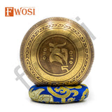 5 Inch Kalash Carving Tibetan Singing Bowl | Antique Meditation Ring Healing Sound Bowl | Copper Bowl | Offering Bowl | Mindfulness Gift - FWOSI