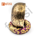 7.5 Inch Full Moon Tibetan Singing Bowl Mallet | Antique Meditation Ring Healing Sound Bowl | Copper Bowl | Offering Bowl | Mindfulness Gift - FWOSI