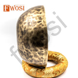 7.5 Inch Full Moon Tibetan Singing Bowl Mallet | Antique Meditation Ring Healing Sound Bowl | Copper Bowl | Offering Bowl | Mindfulness Gift - FWOSI