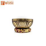 7.5 Inch Goddess Saraswati Tibetan Singing Bowl | Antique Meditation Ring Sound Bowl | Copper Bowl | Offering Bowl | Mindfulness Gift - FWOSI
