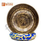 7.5 Inch Mantra Engraving Tibetan Singing Bowl Mallet, Antique Meditation Ring Healing Bowl - FWOSI