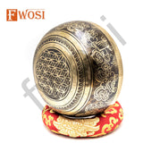 7.5 Inch Skull Hand Carving Tibetan Singing Bowl Mallet & Cushion | Antique Mindfulness Bell Sound Bowl | Meditation Bowl | Self-Care Gift - FWOSI