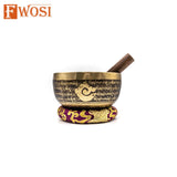 7 Chakra Tibetan Singing Bowl, 10.5 In Yogini Sound Bowl for Healing, Peace, Love, and Music, Meditation, Spiritual, Relief, Mallet+Cushion - FWOSI