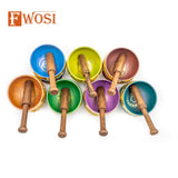 7 Tibetan Singing Bowl Meditation Set with Carry Case, Mallet & Cushion | Antique Yoga Chakra Healing Sound Bowl | Meditation Bowl - FWOSI