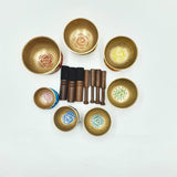 7 Tibetan Singing Bowl Set with Carry Case for Mindful Meditation