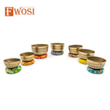 7 Tibetan Singing Bowl Meditation Set with Carry Case, Mallet, Striker, Cushion | Antique Instruments for Yoga, Chakra Healing - FWOSI