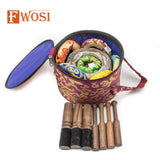 7 Tibetan Singing Bowl Meditation Set with Carry Case, Mallet, Striker, Cushion | Antique Instruments for Yoga, Chakra Healing - FWOSI