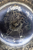 8.5 Inch Goddess Kali Carving Sound Bowl Meditation Set - Tibetan Singing Bowl - FWOSI