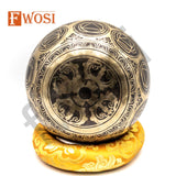 8.5 Inch Goddess Kali Carving Sound Bowl Meditation Set - Tibetan Singing Bowl - FWOSI