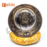 8.5 Inch Goddess Kali Singing Bowl Meditation Set - Tibetan Sound Bowl