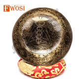 8 Inch Tibetan Singing Bowl Meditation Set - Antique Sound Bowl with Mallet Striker & Cushion for Yoga and Chakra Healing
