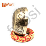 9.5 Inch Goddess Saraswati Tibetan Singing Bowl | Antique Meditation Ring Sound Bowl | Copper Bowl | Offering Bowl | Mindfulness Gift - FWOSI