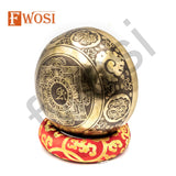 9.5 Inch Goddess Saraswati Tibetan Singing Bowl | Antique Meditation Ring Sound Bowl | Copper Bowl | Offering Bowl | Mindfulness Gift - FWOSI
