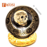 9 Inch Full Moon Skull Singing Bowl Meditation Set with Mallet & Cushion | Tibetan Sound Bowl for Yoga & Chakra Healing