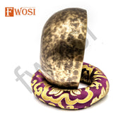 9 Inch Full Moon Tibetan Singing Bowl Set | Antique Meditation Ring Sound Bowl for Chakra Healing - FWOSI