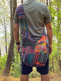 Casual Patchwork Crossbody Bag Artisan-Made Cotton Fabric: Hand-Stitched with Love from Nepal - FWOSI
