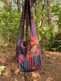 Casual Patchwork Crossbody Bag Artisan-Made Cotton Fabric: Hand-Stitched with Love from Nepal - FWOSI
