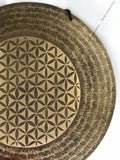 Flower Carving Sound Bath Bowl | Antique Tibetan Gong Mallet and Cushion for Chakra Healing | Meditation Gongs | Yoga Gongs - FWOSI