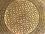 Flower Carving Sound Bath Bowl | Antique Tibetan Gong Mallet and Cushion for Chakra Healing | Meditation Gongs | Yoga Gongs - FWOSI