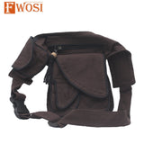 Fwosi Black Cotton Fanny Pack